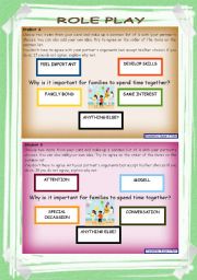 English Worksheet: Role play and writing - FAMILY *** advanced