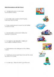 English Worksheet: Means of transport