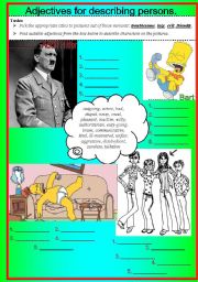 English Worksheet: Describing personality