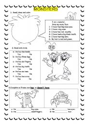 English Worksheet: Body