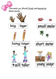 English Worksheet: comparative adjectives