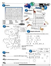 English Worksheet: Around The World Series_07 Australia (Fully Editable + Key)