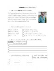 English Worksheet: Past Simple Exercises