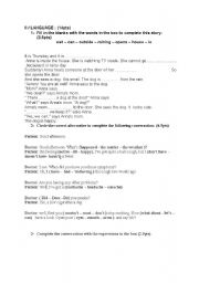 English worksheet: ENGLISH LANGUAGE TEST