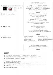 English Worksheet: La Isla Bonita by Madonna