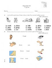 English Worksheet: laguage test