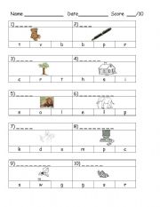 Beginning sounds worksheets