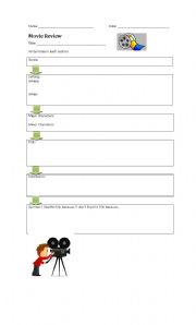 English worksheet: movie review