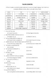 English Worksheet: False Cognate Words