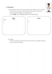 English Worksheet: At the doctors