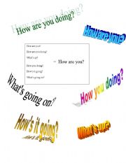 English worksheet: How are you?