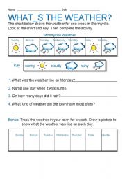 English Worksheet: Whats the weather?