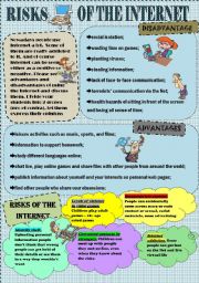 English Worksheet: RISKS OF THE INTERNET