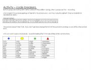 English worksheet: Code Breakers