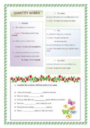 English Worksheet: determiners