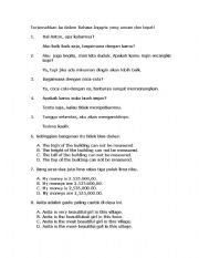 English Worksheet: opposites words