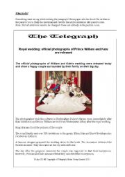 English Worksheet: prince william and Kate Middletons wedding ceremony