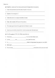 English worksheet: Passive worksheet