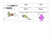 English Worksheet: I can