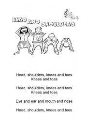 English Worksheet: Music Head and Shoulders