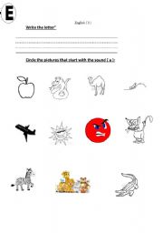 English worksheet: phonic test