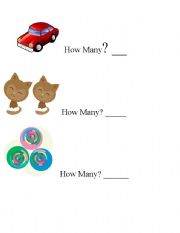 English worksheet: How Many do you see?
