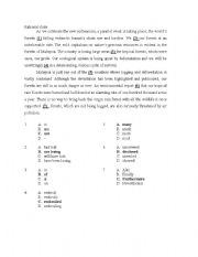 English worksheet: RATIONAL CLOZE EXERCISE