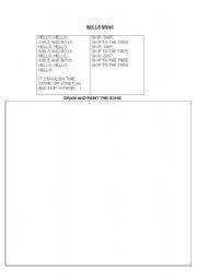English Worksheet: hello song