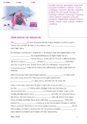 English Worksheet: Gap text for watching Bridget Jones - The Edge Of Reason