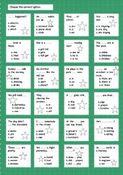 English Worksheet: Multiple choice 3   RE-UPLOADED