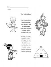 English Worksheet: little indian