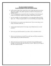 English worksheet: Diary of Anne Frank Social Network Survey