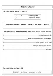 English worksheet: Relative pronouns: who-which-whose