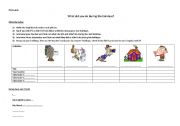 English worksheet: pairwork holidays