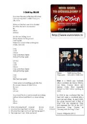 English Worksheet: Eurovision 2011 UKs Song (modal verb CAN)