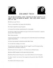 English worksheet: Bob Marley Trivia