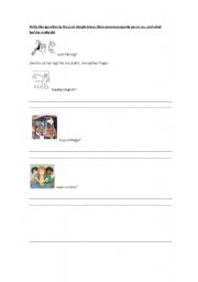 English worksheet: Past simple tense exercise 2