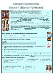 English Worksheet: Desperate housewives season 1 pisode 1 