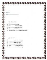 English Worksheet: simple present worksheet