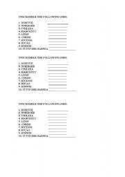 English worksheet: JOBS AND OCCUPATIONS