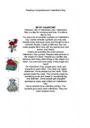 English worksheet: Be Valentine