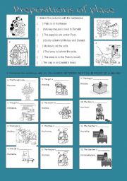 English Worksheet: Prepositions of place