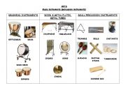 English Worksheet: MUSIC INSTRUMENTS. PERCUSSION