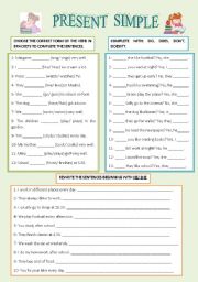 English Worksheet: PRESENT SIMPLE 