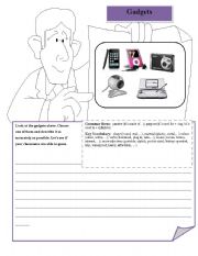 English Worksheet: Gadgets