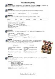 English Worksheet: This Love by Maroon 5