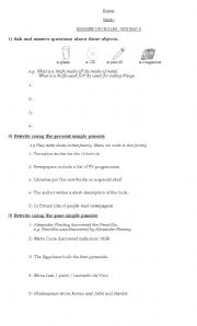 English Worksheet: exam