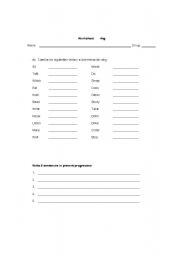 English Worksheet: Present continuous