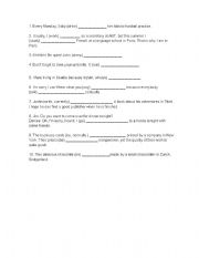 English worksheet: pte simple and continuous