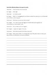 English Worksheet: Reported speech